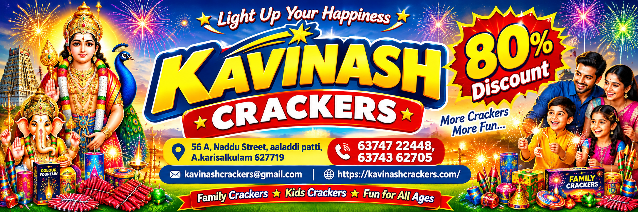 Welcome to  Kavinash Crackers
  